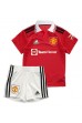Fotbalové Dres Manchester United Donny van de Beek #34 Dětské Domácí Oblečení 2022-23 Krátký Rukáv (+ trenýrky)